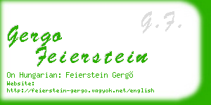 gergo feierstein business card